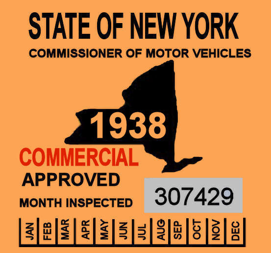 Modal Additional Images for 1938 New York Safety Sticker